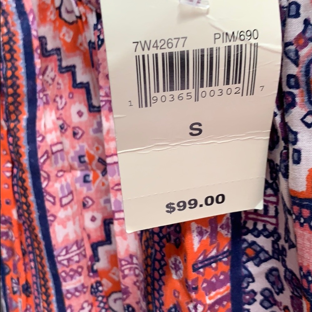 NWT Lucky Brand dress boho style fully lined S - Picture 3 of 7